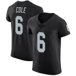 Men's AJ Cole Las Vegas Raiders No.6 Elite Team Color Vapor Untouchable Jersey - Black