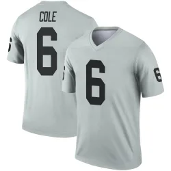 Men's AJ Cole Las Vegas Raiders No.6 Legend Inverted Silver Jersey