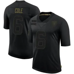 Men's AJ Cole Las Vegas Raiders No.6 Limited 2020 Salute To Service Jersey - Black