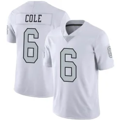 Men's AJ Cole Las Vegas Raiders No.6 Limited Color Rush Jersey - White