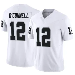 Men's Aidan O'Connell Las Vegas Raiders No.12 Limited Vapor F.U.S.E. Jersey - White
