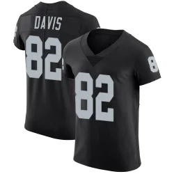Men's Al Davis Las Vegas Raiders No.82 Elite Team Color Vapor Untouchable Jersey - Black