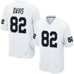 Men's Al Davis Las Vegas Raiders No.82 Game Jersey - White