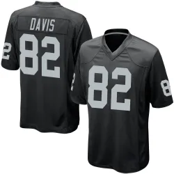 Men's Al Davis Las Vegas Raiders No.82 Game Team Color Jersey - Black