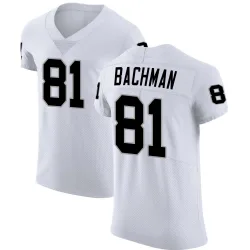 Men's Alex Bachman Las Vegas Raiders No.81 Elite Vapor Untouchable Jersey - White
