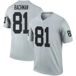 Men's Alex Bachman Las Vegas Raiders No.81 Legend Inverted Silver Jersey