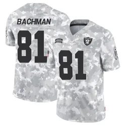 Men's Alex Bachman Las Vegas Raiders No.81 Limited 2024 Salute to Service Jersey - Arctic Camo