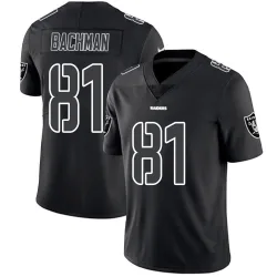 Men's Alex Bachman Las Vegas Raiders No.81 Limited Jersey - Black Impact