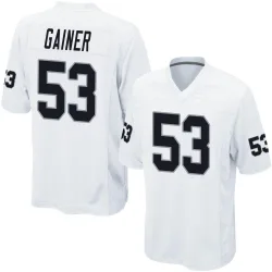 Men's Amari Gainer Las Vegas Raiders No.53 Game Jersey - White