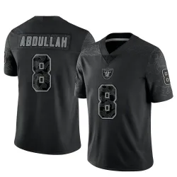 Men's Ameer Abdullah Las Vegas Raiders No.8 Limited Reflective Jersey - Black