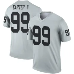 Men's Andre Carter II Las Vegas Raiders No.99 Legend Inverted Silver Jersey