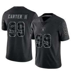 Men's Andre Carter II Las Vegas Raiders No.99 Limited Reflective Jersey - Black