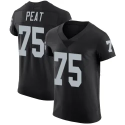Men's Andrus Peat Las Vegas Raiders No.75 Elite Team Color Vapor Untouchable Jersey - Black