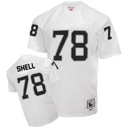 Men's Art Shell Las Vegas Raiders No.78 Authentic Throwback Jersey - White