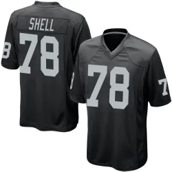 Men's Art Shell Las Vegas Raiders No.78 Game Team Color Jersey - Black