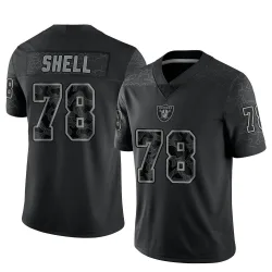 Men's Art Shell Las Vegas Raiders No.78 Limited Reflective Jersey - Black