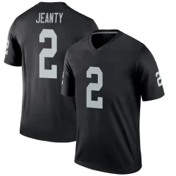 Men's Ashton Jeanty Las Vegas Raiders No.2 Legend Jersey - Black