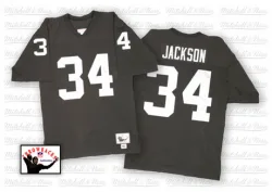 Men's Bo Jackson Las Vegas Raiders No.34 Authentic Team Color Throwback Jersey - Black