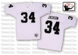 Men's Bo Jackson Las Vegas Raiders No.34 Authentic Throwback Jersey - White