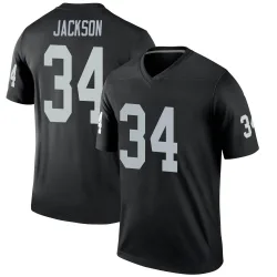 Men's Bo Jackson Las Vegas Raiders No.34 Legend Jersey - Black