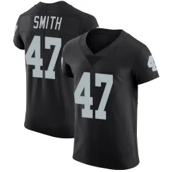 Men's Brandon Smith Las Vegas Raiders No.47 Elite Team Color Vapor Untouchable Jersey - Black