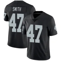 Men's Brandon Smith Las Vegas Raiders No.47 Limited Team Color Vapor Untouchable Jersey - Black