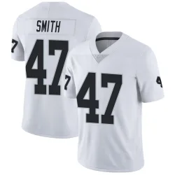 Men's Brandon Smith Las Vegas Raiders No.47 Limited Vapor Untouchable Jersey - White
