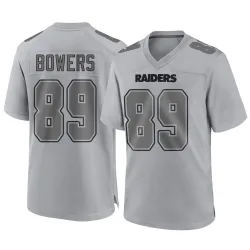 Men's Brock Bowers Las Vegas Raiders No.89 Game Atmosphere Fashion Jersey - Gray