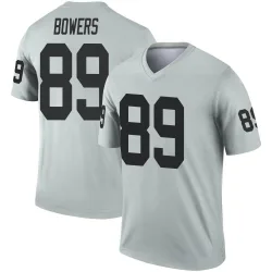 Men's Brock Bowers Las Vegas Raiders No.89 Legend Inverted Silver Jersey