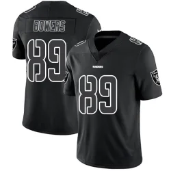 Men's Brock Bowers Las Vegas Raiders No.89 Limited Jersey - Black Impact