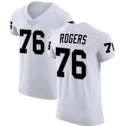 Men's Caleb Rogers Las Vegas Raiders No.76 Elite Vapor Untouchable Jersey - White