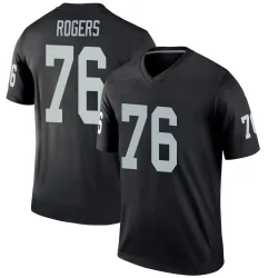 Men's Caleb Rogers Las Vegas Raiders No.76 Legend Jersey - Black