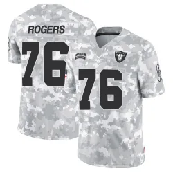 Men's Caleb Rogers Las Vegas Raiders No.76 Limited 2024 Salute to Service Jersey - Arctic Camo