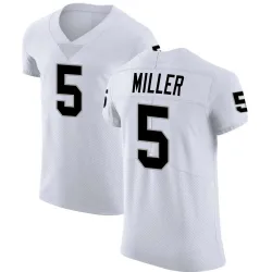 Men's Cam Miller Las Vegas Raiders No.5 Elite Vapor Untouchable Jersey - White