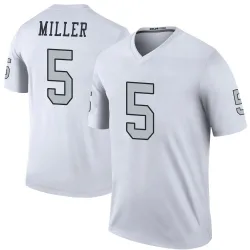 Men's Cam Miller Las Vegas Raiders No.5 Legend Color Rush Jersey - White