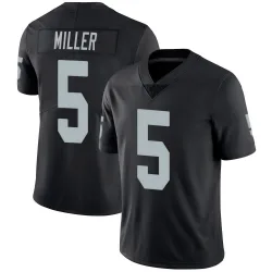 Men's Cam Miller Las Vegas Raiders No.5 Limited Team Color Vapor Untouchable Jersey - Black