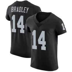 Men's Carter Bradley Las Vegas Raiders No.14 Elite Team Color Vapor Untouchable Jersey - Black