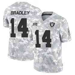 Men's Carter Bradley Las Vegas Raiders No.14 Limited 2024 Salute to Service Jersey - Arctic Camo