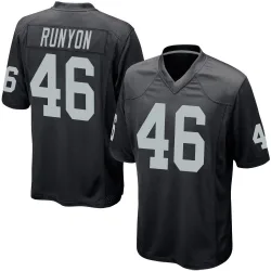 Men's Carter Runyon Las Vegas Raiders No.46 Game Team Color Jersey - Black
