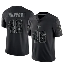Men's Carter Runyon Las Vegas Raiders No.46 Limited Reflective Jersey - Black