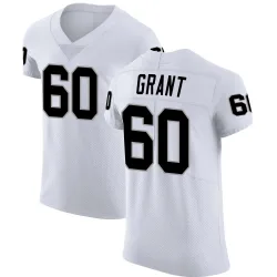 Men's Charles Grant Las Vegas Raiders No.60 Elite Vapor Untouchable Jersey - White