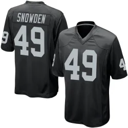 Men's Charles Snowden Las Vegas Raiders No.49 Game Team Color Jersey - Black