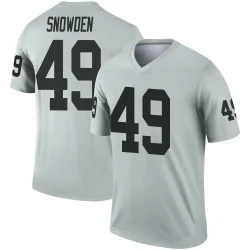 Men's Charles Snowden Las Vegas Raiders No.49 Legend Inverted Silver Jersey
