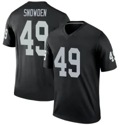 Men's Charles Snowden Las Vegas Raiders No.49 Legend Jersey - Black