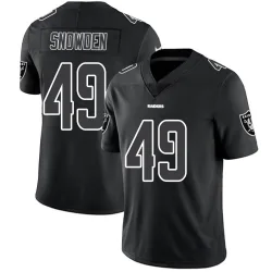 Men's Charles Snowden Las Vegas Raiders No.49 Limited Jersey - Black Impact