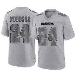 Men's Charles Woodson Las Vegas Raiders No.24 Game Atmosphere Fashion Jersey - Gray
