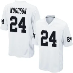 Men's Charles Woodson Las Vegas Raiders No.24 Game Jersey - White