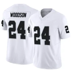 Men's Charles Woodson Las Vegas Raiders No.24 Limited Vapor F.U.S.E. Jersey - White