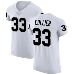 Men's Chris Collier Las Vegas Raiders No.33 Elite Vapor Untouchable Jersey - White