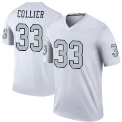 Men's Chris Collier Las Vegas Raiders No.33 Legend Color Rush Jersey - White